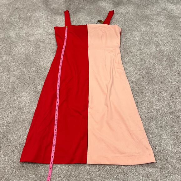 Alexia Admore Women's Short Sleeveless Colorblocking Dress Red Pink Sz L - Picture 7 of 9